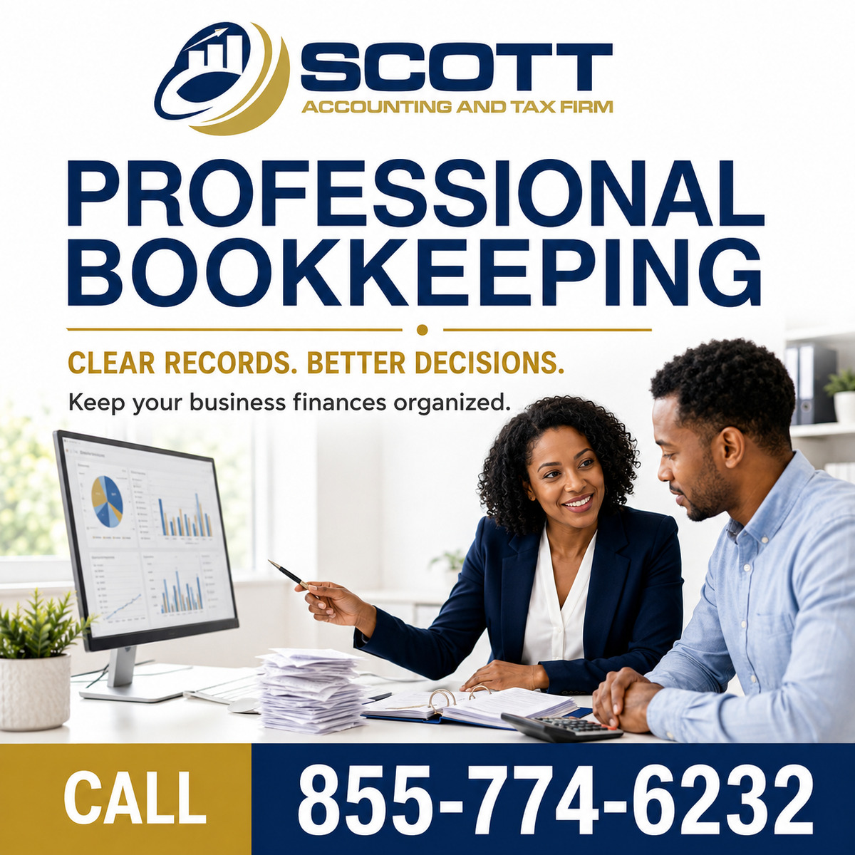 Professional Bookkeeping from Scott Accounting and Tax Firm
