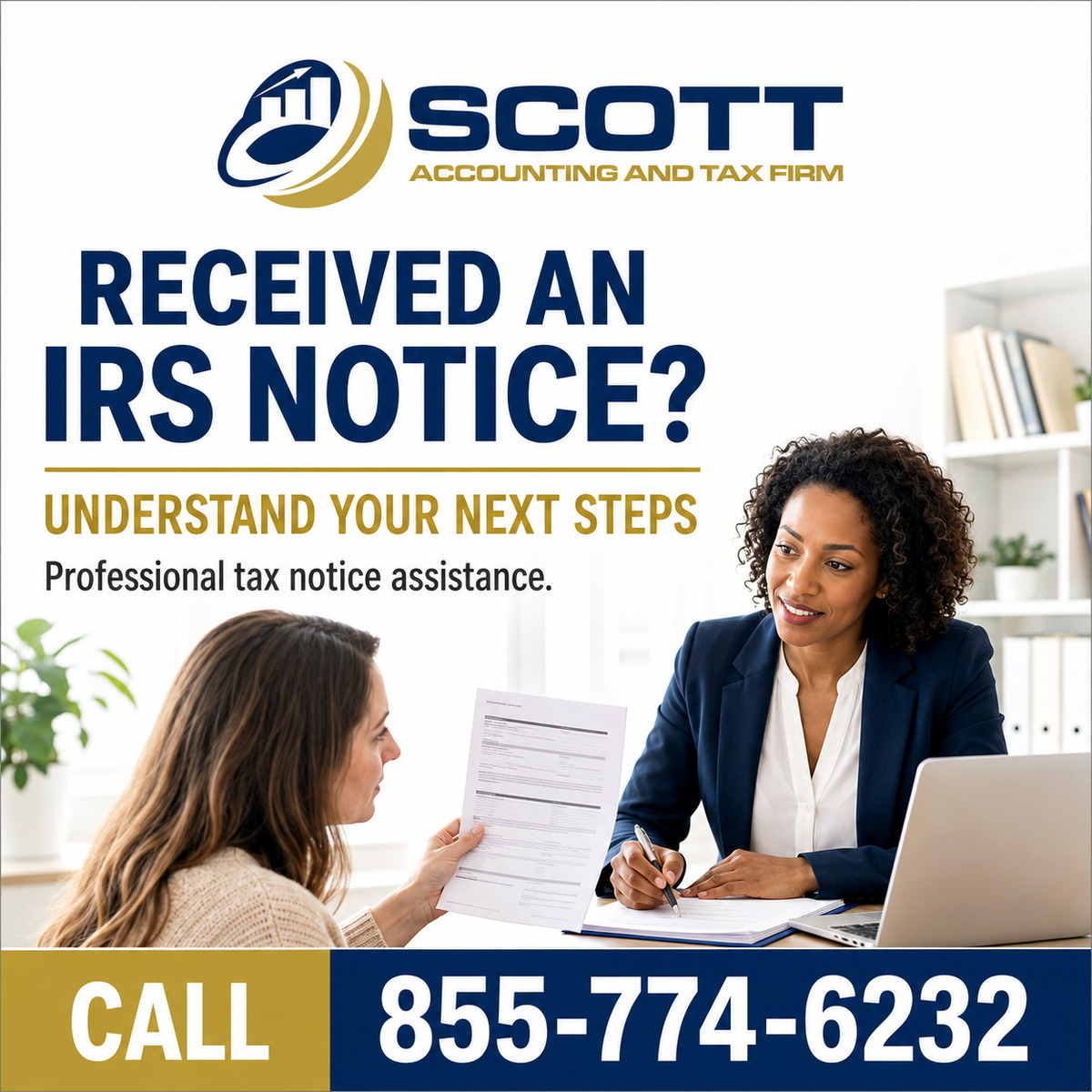 IRS Notice Help from Scott Accounting and Tax Firm